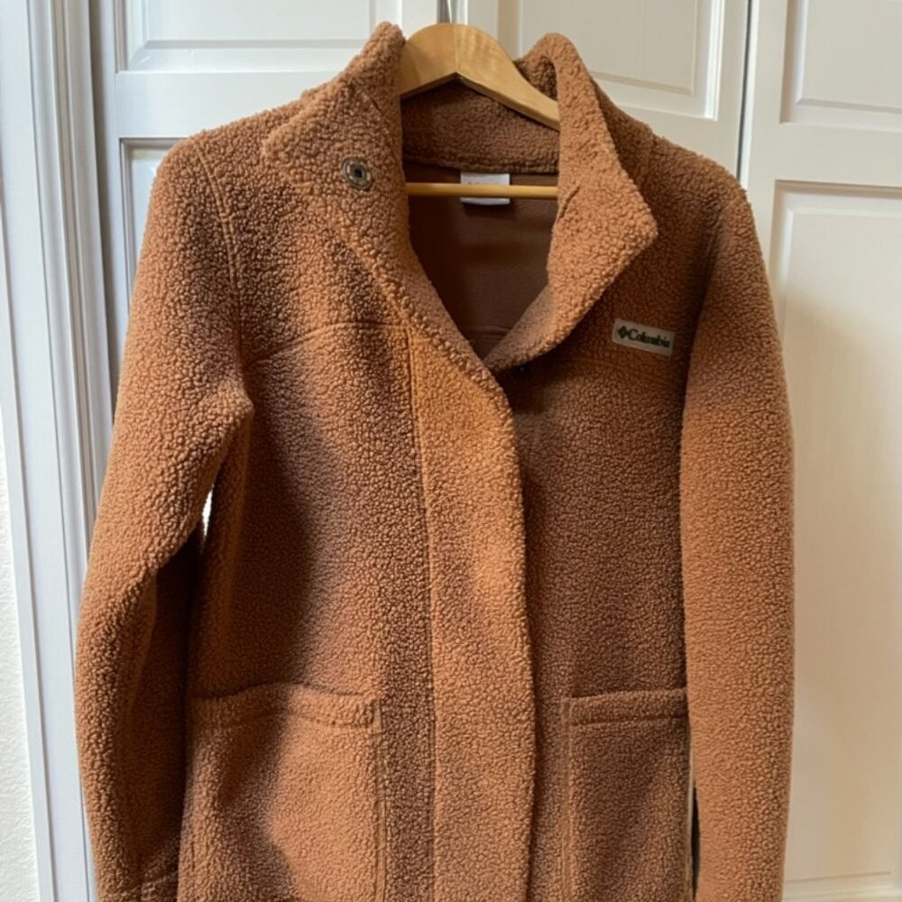 Columbia Women's Panorama Long Jacket, Camel Brown, Teddy Bear, Medium